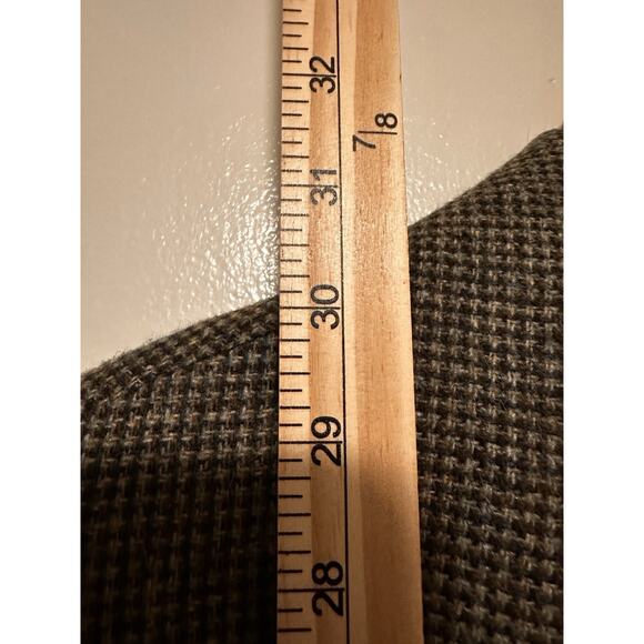 Vintage Hunt Club Sport Coat Mens 46R 100% Wool Houndstooth Tweed Blazer Patches - Picture 3 of 6